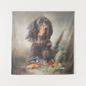 Gordon setter met fazanten, Art Wandkleed (Voorkant)