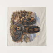Gordon setter met fazanten, Kunst Wandkleed (Voorkant (horizontaal))