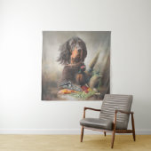 Gordon setter met fazanten, Kunst Wandkleed (In situ)