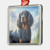 Gordon Setter Metalen Ornament (Links)