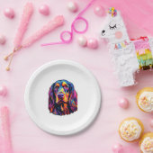 Gordon Setter Neon Design Papieren Bordje (Feest)