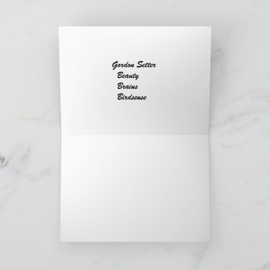 Gordon Setter Note Kaart (Binnen)