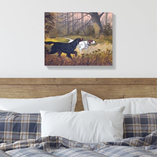 Gordon Setter op Point Print op Canvas (Insitu (Slaapkamer))