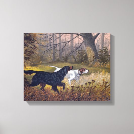 Gordon Setter op Point Print op Canvas (Voorkant)