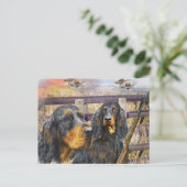 Gordon Setter over een stuntcadeau Briefkaart (Staand voorkant)