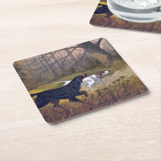 Gordon Setter over Point-Onderzetter Kartonnen Onderzetters (Schuin)