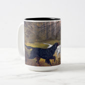 Gordon Setter over Point Tweekleurige Koffiemok (Voorkant links)