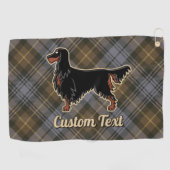 Gordon Setter over Weathered Gordon Golfhanddoek (Horizontaal)