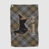 Gordon Setter over Weathered Gordon Golfhanddoek (Voorkant)