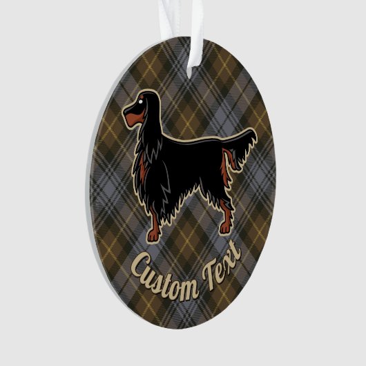 Gordon Setter over Weathered Gordon Ornament (voorkant)