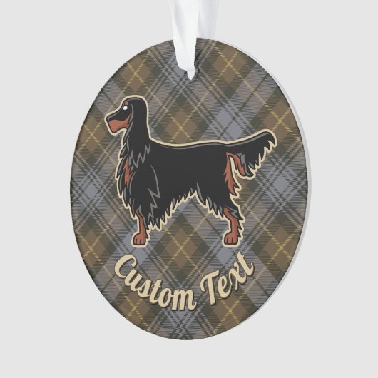 Gordon Setter over Weathered Gordon Ornament (voorkant)