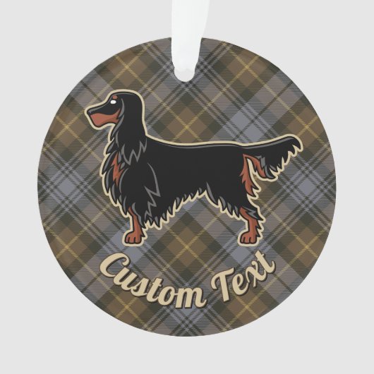 Gordon Setter over Weathered Gordon Ornament (voorkant)