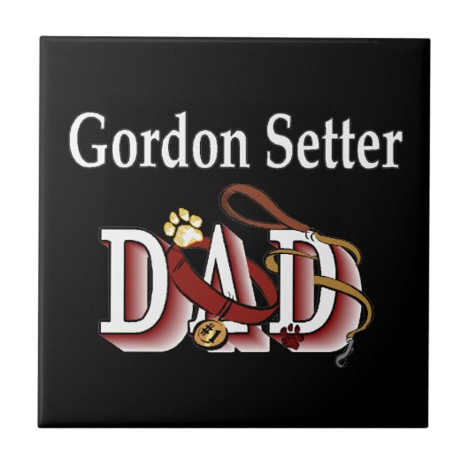 Gordon Setter Pa Tegeltje (Voorkant)