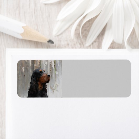 Gordon Setter Painted Head Label (Insitu)