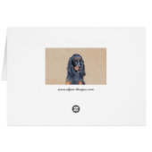 Gordon Setter Painting - Cute Original Dog Art (Achterkant Horizontaal)