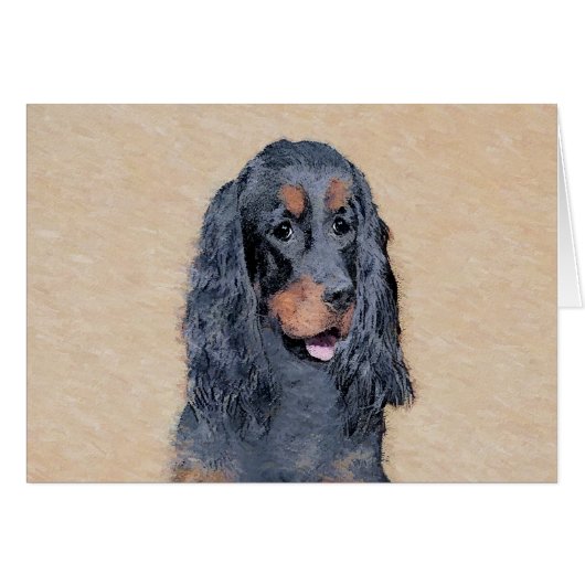 Gordon Setter Painting - Cute Original Dog Art (Voorkant Horizontaal)