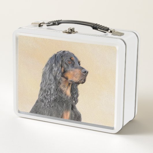 Gordon Setter Painting - Cute Original Dog Art (Voorkant)