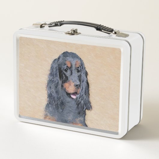 Gordon Setter Painting - Cute Original Dog Art (Voorkant)