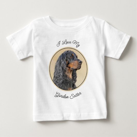 Gordon Setter Painting - Cute Original Dog Art (Voorkant)