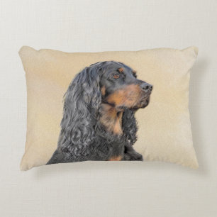 Gordon Setter Painting - Cute Original Dog Art Accent Kussen