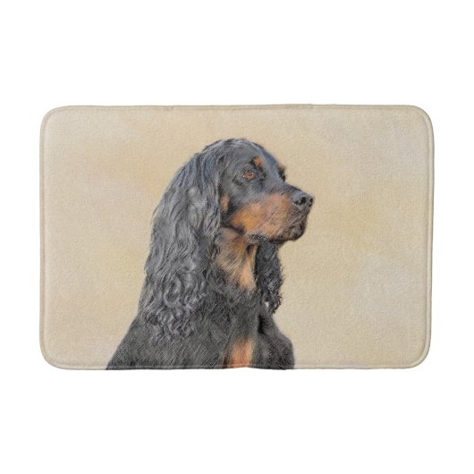 Gordon Setter Painting - Cute Original Dog Art Badmat (Voorkant)
