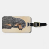 Gordon Setter Painting - Cute Original Dog Art Bagagelabel (Voorkant horizontaal)