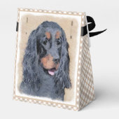 Gordon Setter Painting - Cute Original Dog Art Bedankdoosjes (Achterkant)
