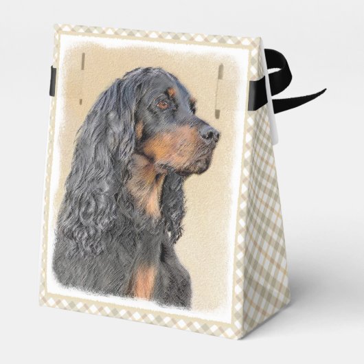 Gordon Setter Painting - Cute Original Dog Art Bedankdoosjes (Achterkant)
