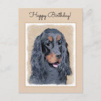 Gordon Setter Painting - Cute Original Dog Art