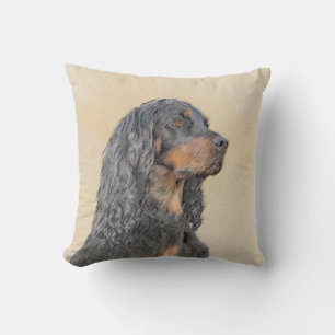 Gordon Setter Painting - Cute Original Dog Art Buitenkussen