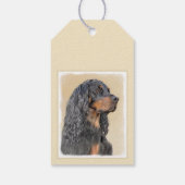 Gordon Setter Painting - Cute Original Dog Art Cadeaulabel (Achterkant)