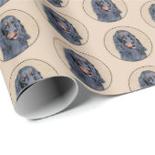 Gordon Setter Painting - Cute Original Dog Art Cadeaupapier (Rol Hoek)