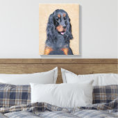 Gordon Setter Painting - Cute Original Dog Art Canvas Afdruk (Insitu (Slaapkamer))