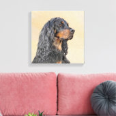 Gordon Setter Painting - Cute Original Dog Art Canvas Afdruk (Insitu (Woonkamer))
