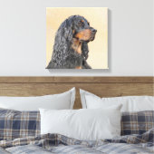Gordon Setter Painting - Cute Original Dog Art Canvas Afdruk (Insitu (Slaapkamer))