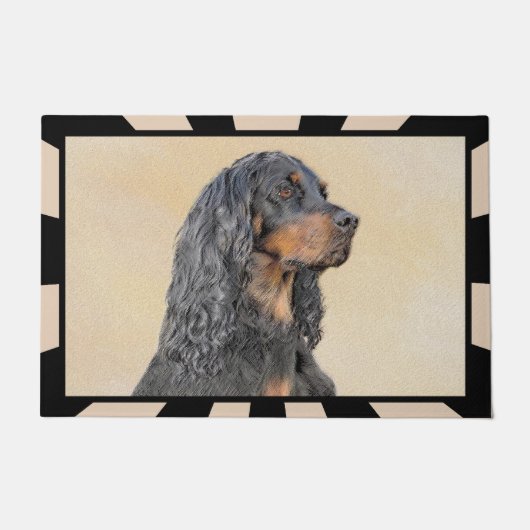 Gordon Setter Painting - Cute Original Dog Art Deurmat (Voorkant)