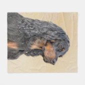 Gordon Setter Painting - Cute Original Dog Art Fleece Deken (Voorkant (Horizontaal))