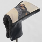 Gordon Setter Painting - Cute Original Dog Art Golfheadcover (3/4 voorkant)