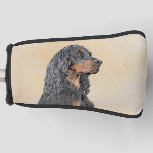 Gordon Setter Painting - Cute Original Dog Art Golfheadcover (Voorkant)