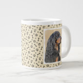 Gordon Setter Painting - Cute Original Dog Art Grote Koffiekop (Voorkant rechts)