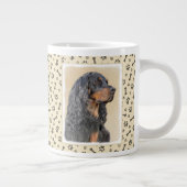 Gordon Setter Painting - Cute Original Dog Art Grote Koffiekop (Rechts)
