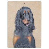 Gordon Setter Painting - Cute Original Dog Art Klembord (Achterkant)
