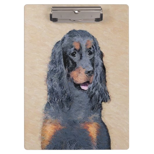 Gordon Setter Painting - Cute Original Dog Art Klembord (Voorkant)