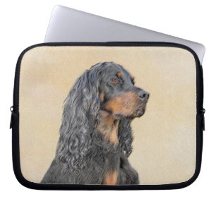 Gordon Setter Painting - Cute Original Dog Art Laptop Sleeve