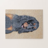 Gordon Setter Painting - Cute Original Dog Art Legpuzzel (Horizontaal)