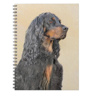 Gordon Setter Painting - Cute Original Dog Art Notitieboek