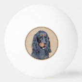Gordon Setter Painting - Cute Original Dog Art Pingpongbal (Achterkant)