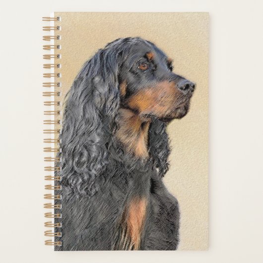 Gordon Setter Painting - Cute Original Dog Art Planner (Voorkant)