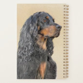 Gordon Setter Painting - Cute Original Dog Art Planner (Achterkant)