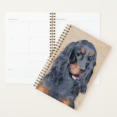 Gordon Setter Painting - Cute Original Dog Art Planner (Display)